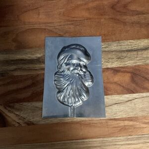 Christmas Santa Face Single Chocolate Candy Mold Tin vintage